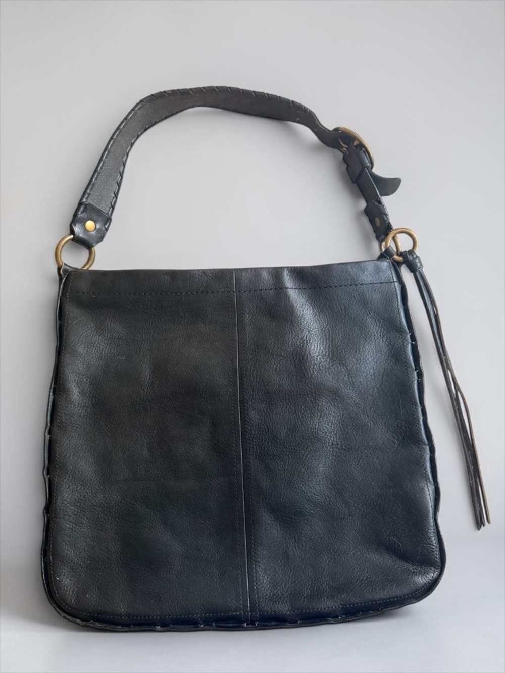 Vintage Coach Legacy Thompson XL Hobo Black Leather Bag 11374 Shoulder Tassel - Picture 3 of 13